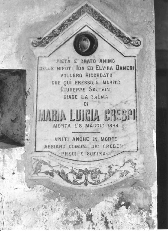 lapide tombale - produzione piacentina (sec. XIX)