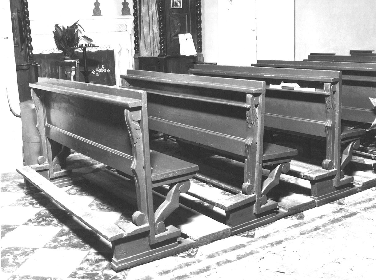 banco da chiesa, serie - ambito piacentino (prima metà sec. XIX, sec. XX)