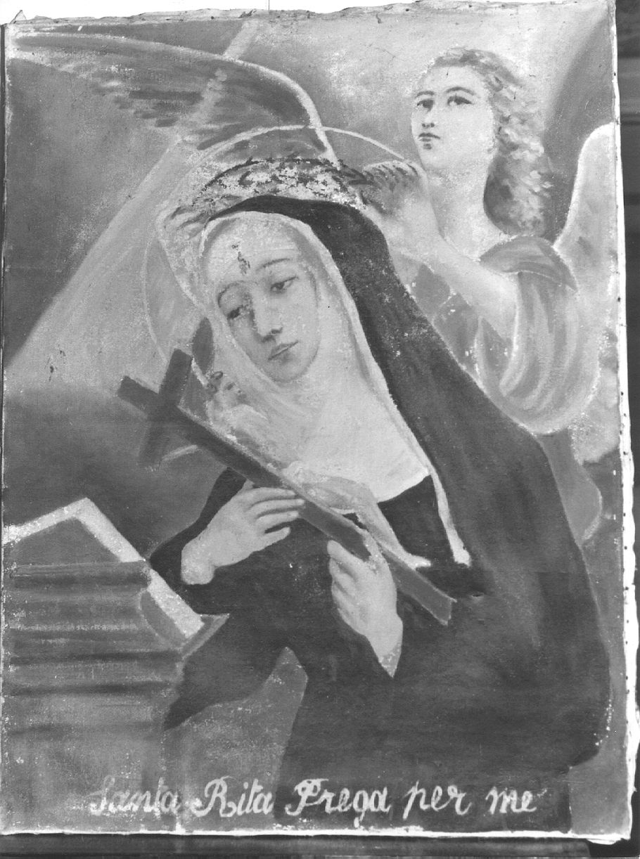 Santa Rita da Cascia (dipinto) di Ghittoni Francesco (sec. XX)