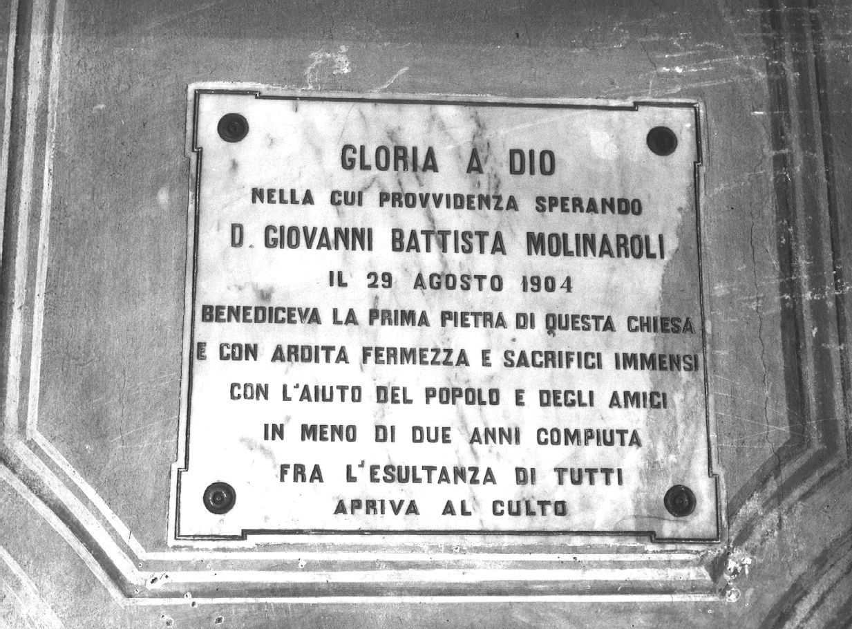 lapide commemorativa - ambito piacentino (sec. XX)