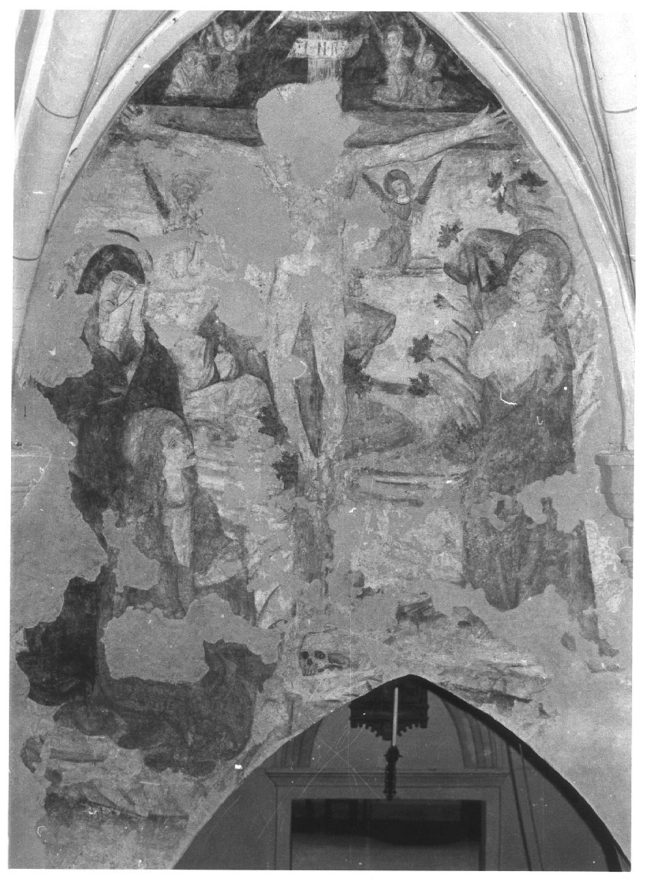 Crocifissione con la Maddalena, la Madonna e San Giovanni (dipinto) - ambito lombardo (fine sec. XV)