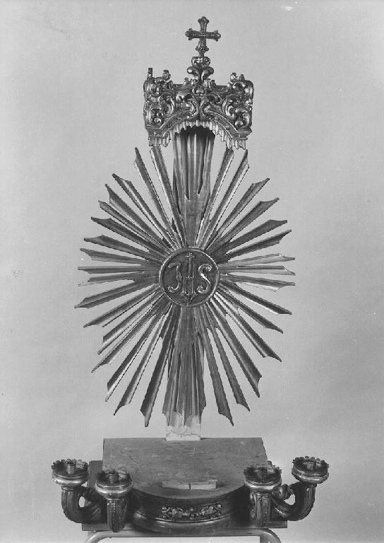 tronetto per esposizione eucaristica - produzione di Ortisei (secondo quarto sec. XX)