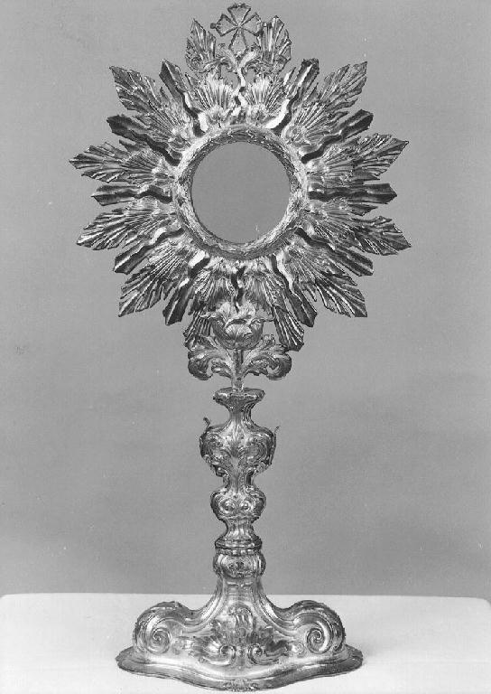 ostensorio - ambito piacentino (metà sec. XVIII)