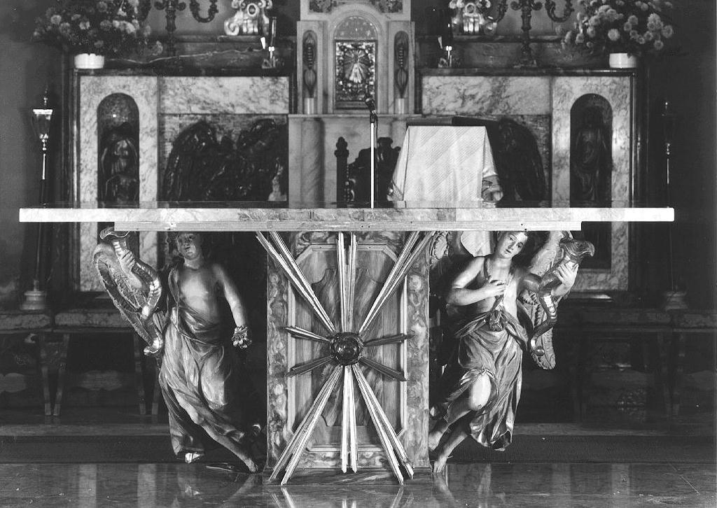 mensa d'altare - ambito emiliano-lombardo (sec. XVIII, sec. XX)