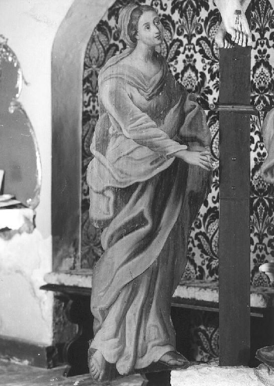 Madonna; San Giovanni Evangelista (dipinto, ciclo) - ambito emiliano-lombardo (sec. XVIII)