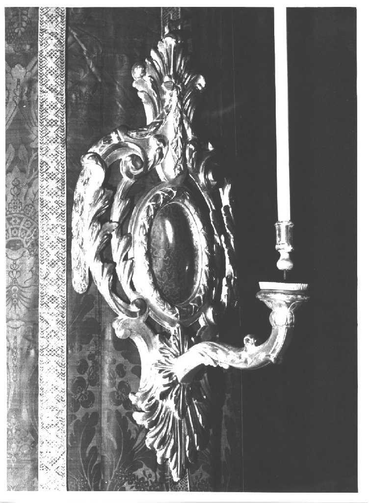 candeliere da parete, serie - ambito parmense-piacentino (ultimo quarto sec. XVIII)