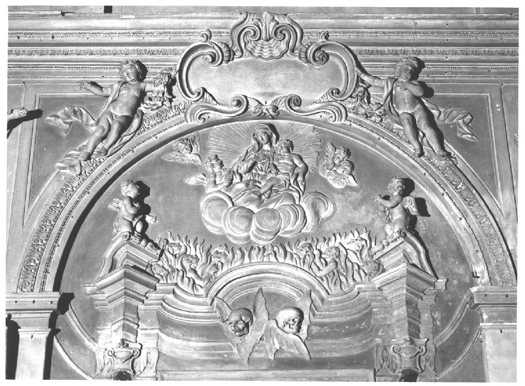 motivi decorativi vegetali con putti e figure (decorazione plastica, elemento d'insieme) di Della Porta Dalmazio detto Provino (seconda metà sec. XVII)