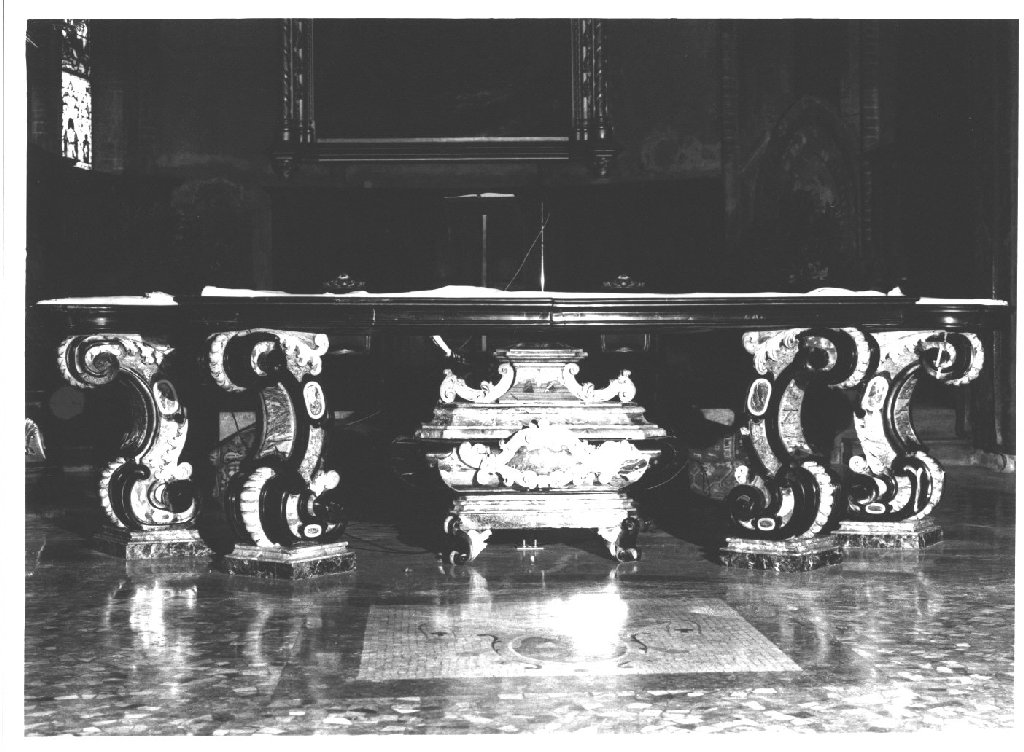 altare maggiore - ambito parmense-piacentino (terzo quarto sec. XVIII)