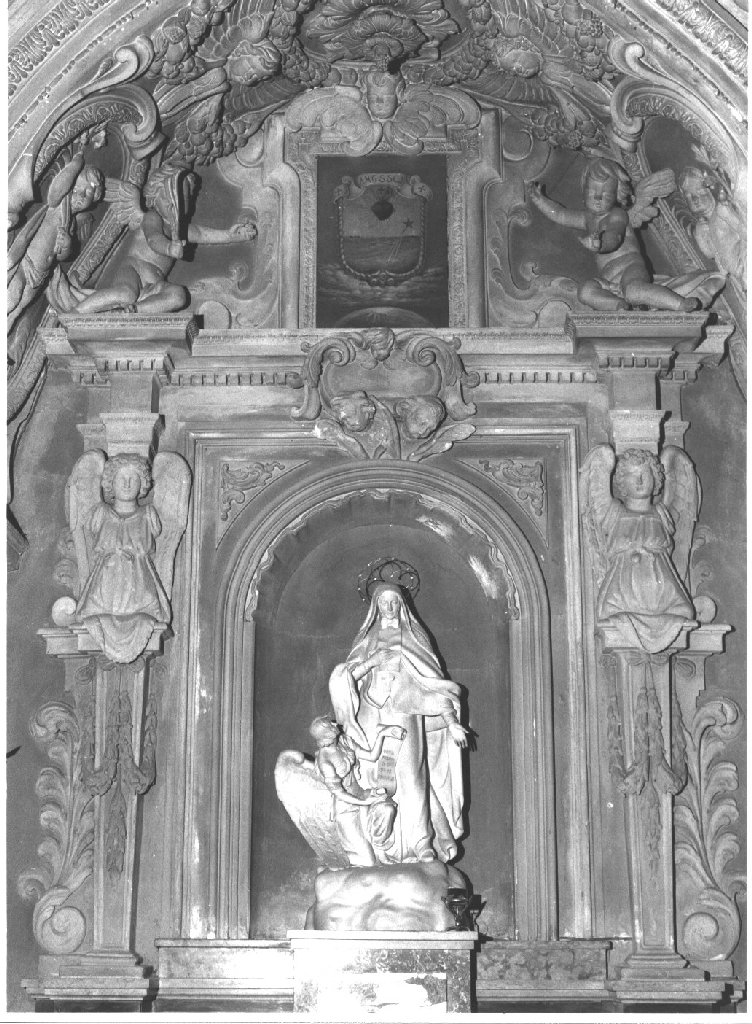 motivi decorativi vegetali con putti alati e cariatidi (decorazione plastica, elemento d'insieme) di Della Porta Dalmazio detto Provino (seconda metà sec. XVII)