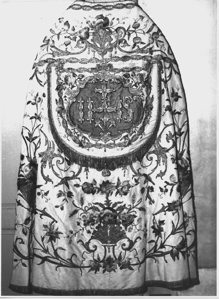 piviale, elemento d'insieme - manifattura piacentina (terzo quarto sec. XVIII)