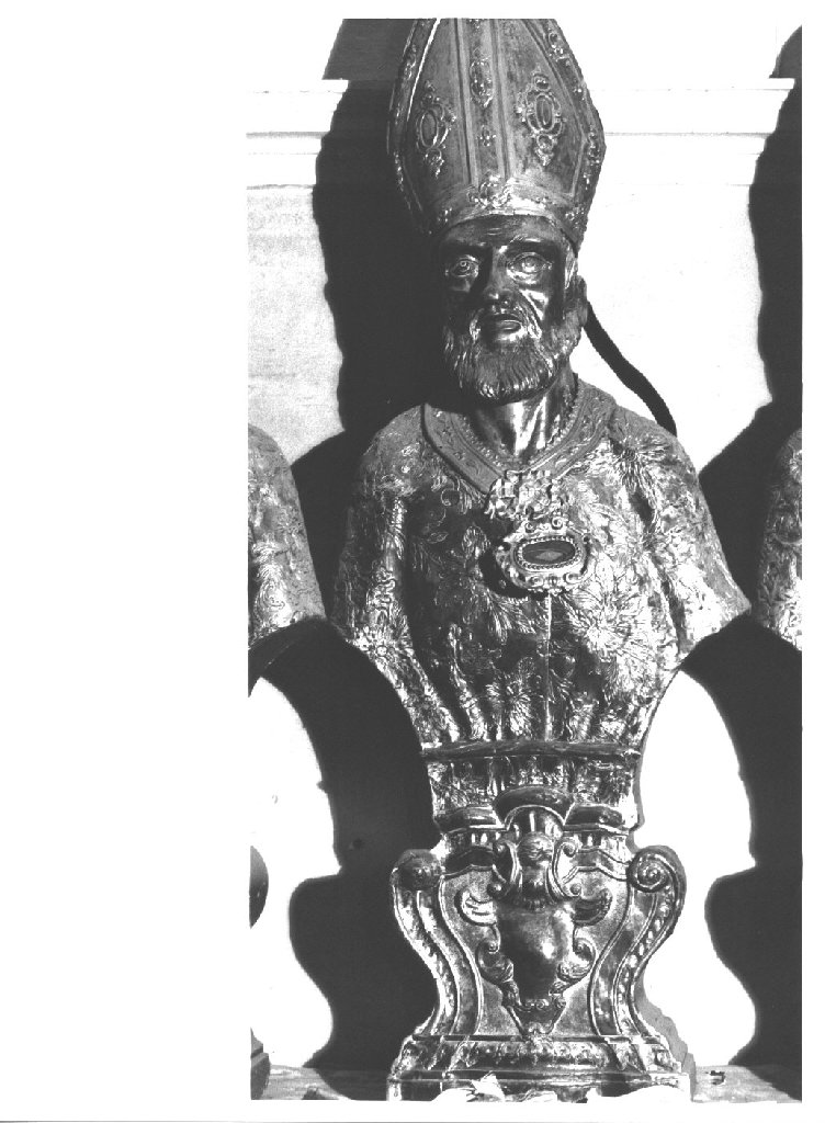 Santo vescovo (reliquiario - a busto, elemento d'insieme) di Gabiati Pietro (sec. XVIII)
