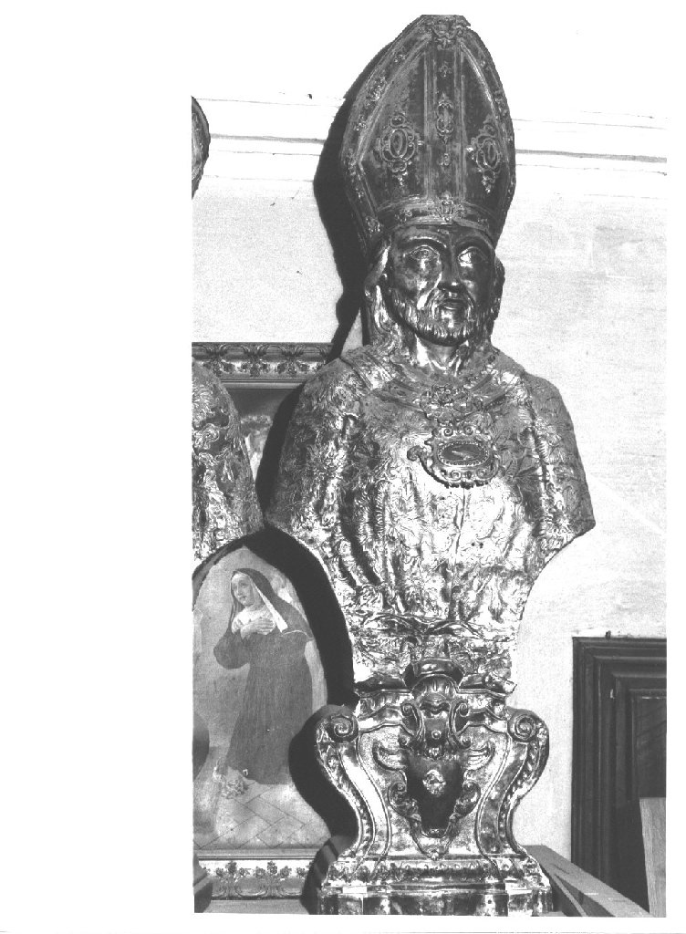 Santo vescovo (reliquiario - a busto, elemento d'insieme) di Gabiati Pietro (sec. XVIII)