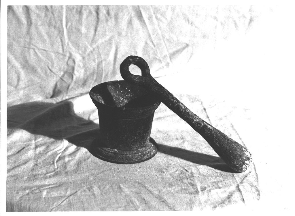 mortaio per incenso, insieme - ambito piacentino (prima metà sec. XIX)