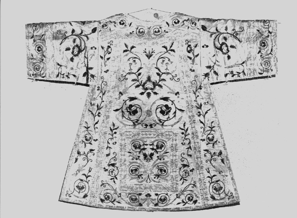 dalmatica, elemento d'insieme - manifattura parmense-piacentina (ultimo quarto sec. XVIII)