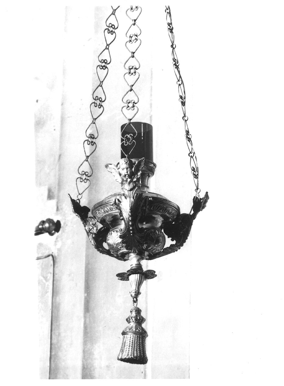 lampada del SS. Sacramento, serie - ambito piacentino (seconda metà sec. XIX)