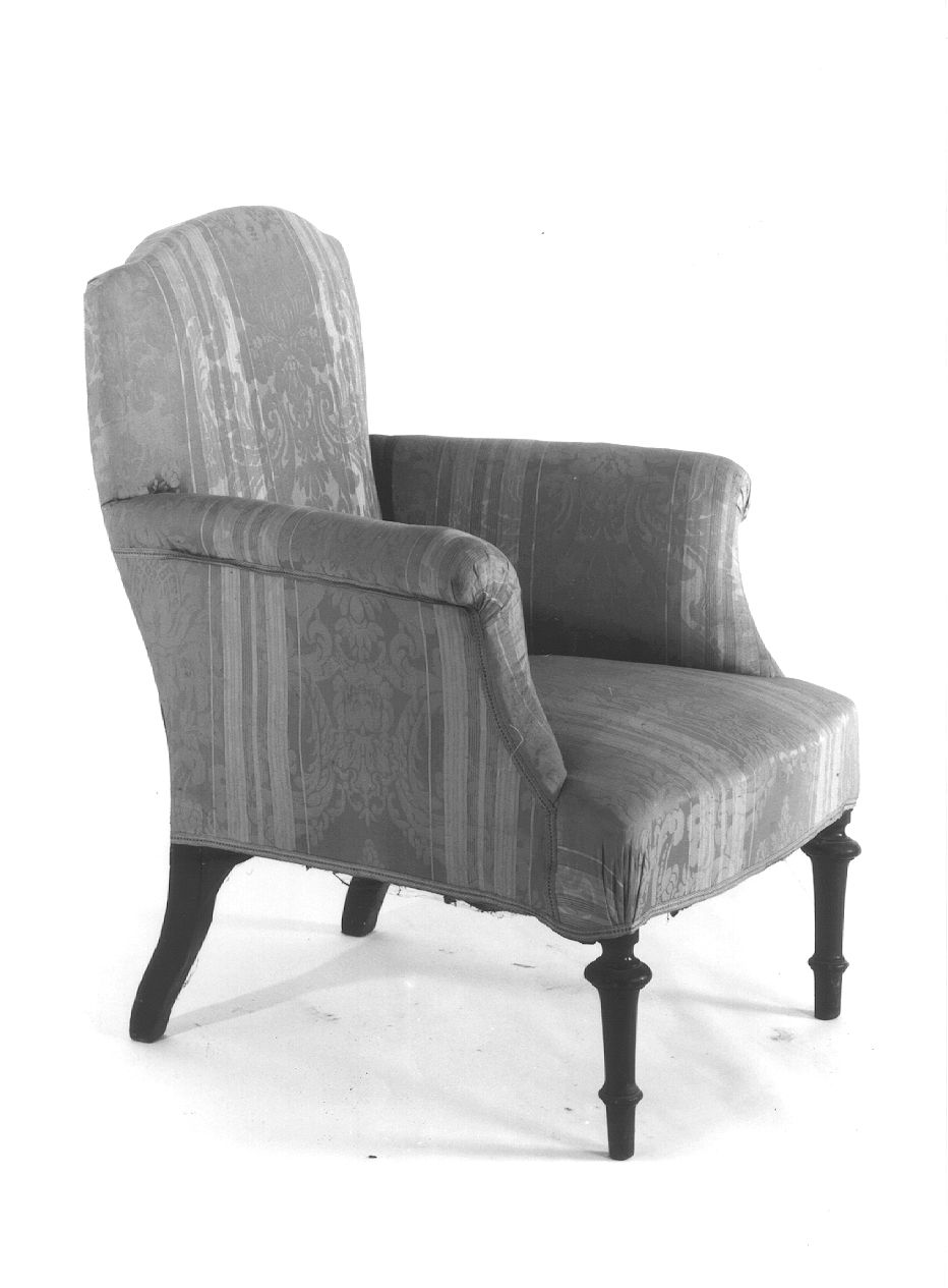 poltrona - ambito piacentino (seconda metà sec. XIX)