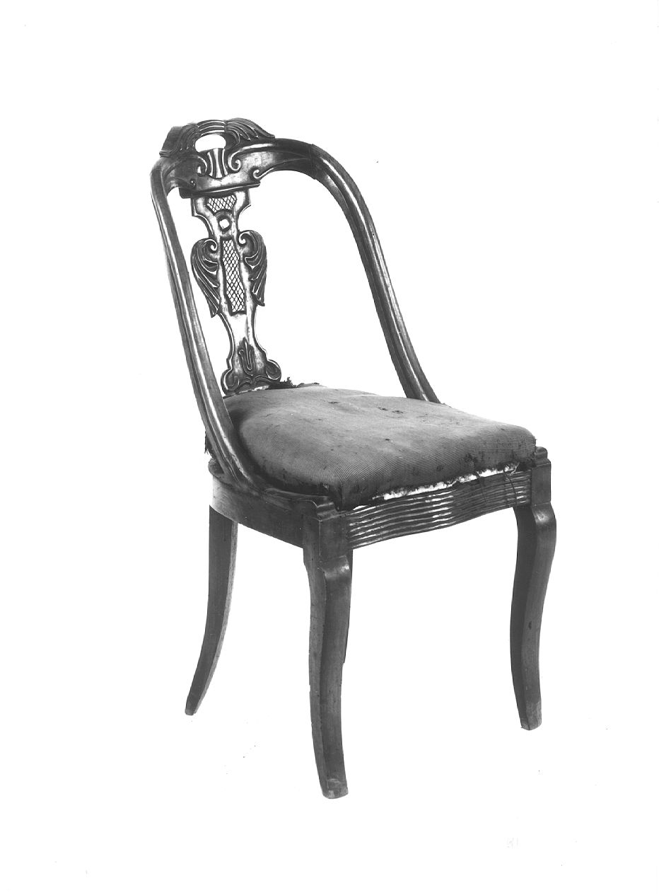 poltroncina - ambito piacentino (metà sec. XIX)