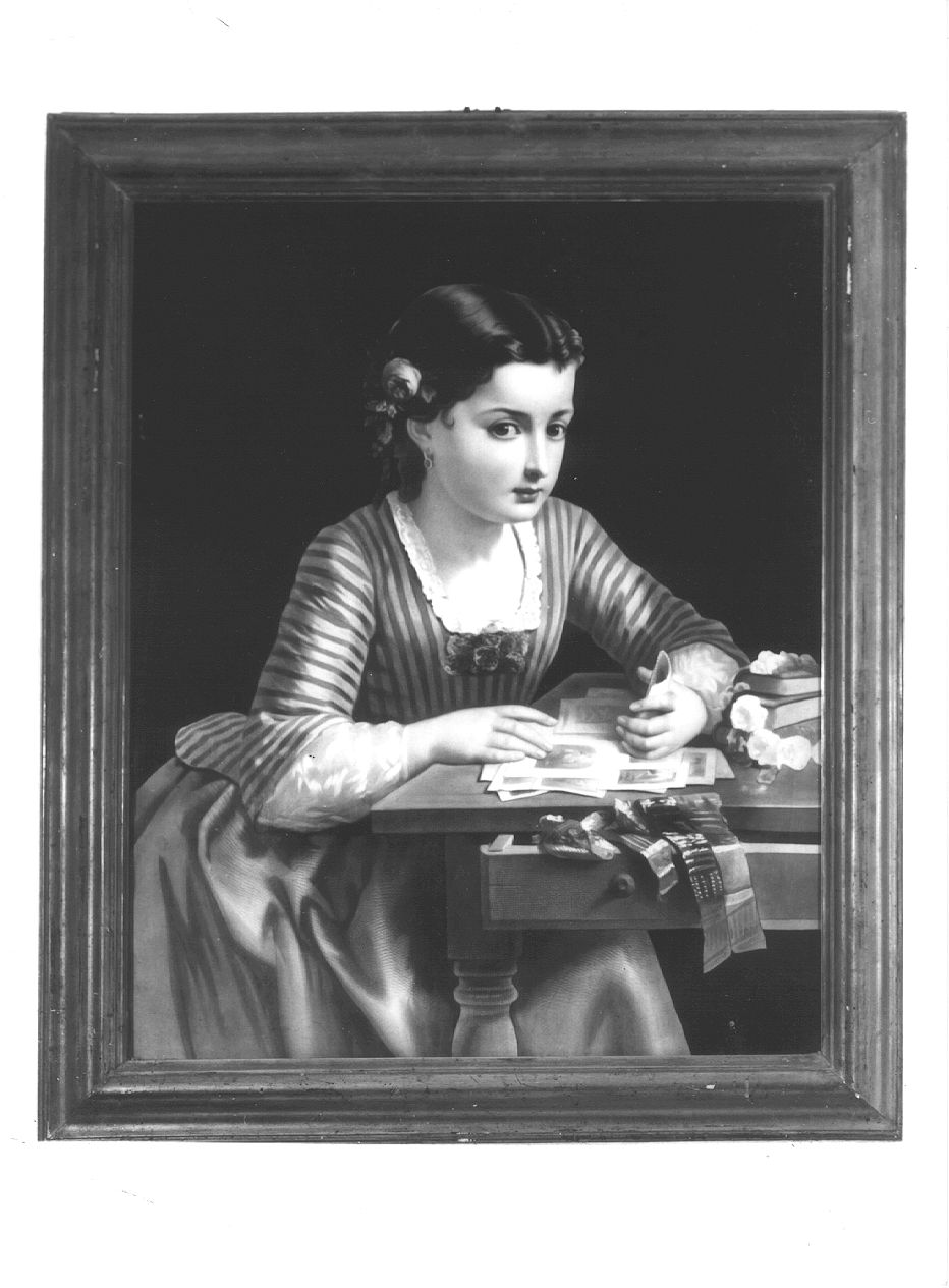 figura femminile (dipinto) - ambito piacentino (?) (sec. XX)