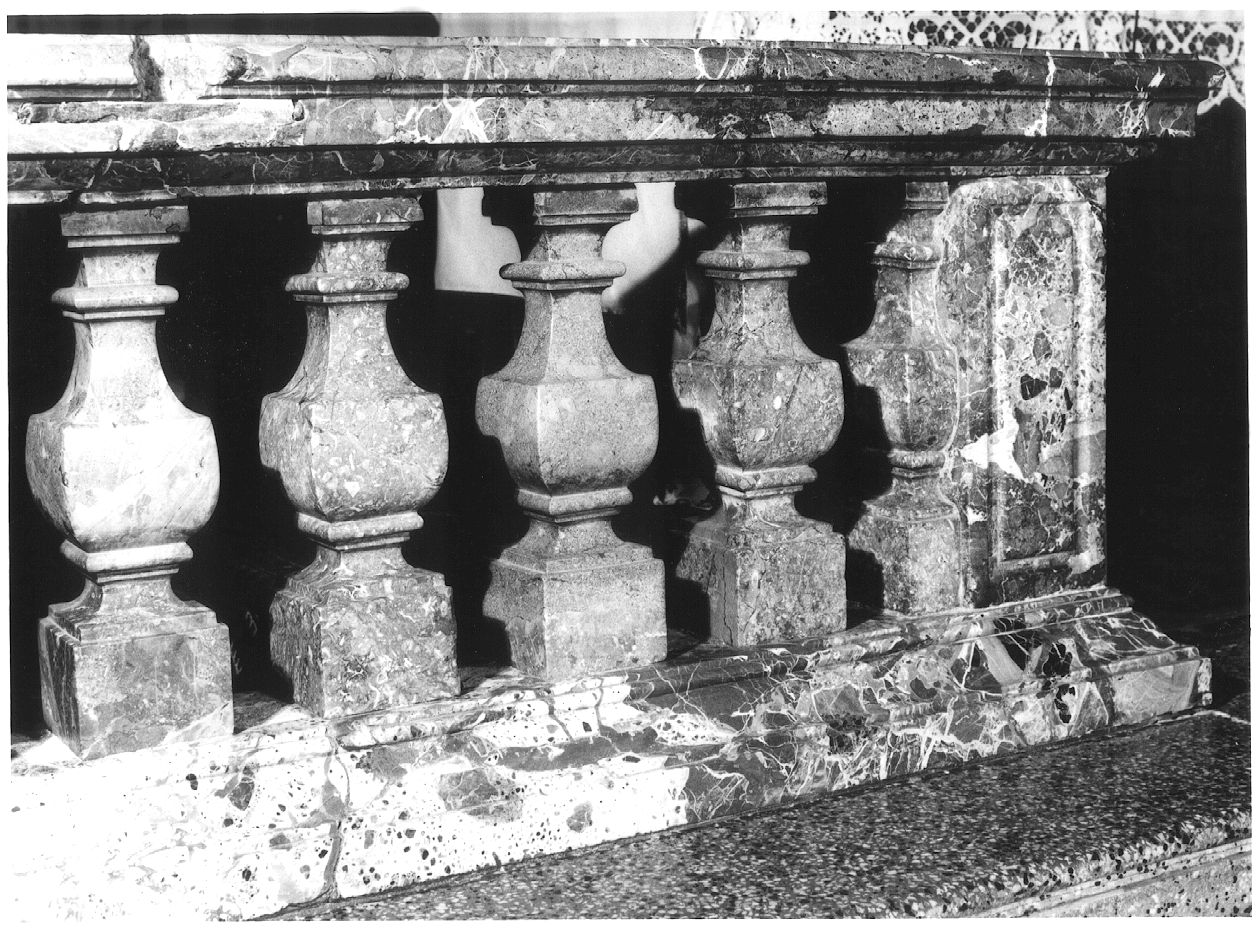 seconda cappella sinistra/ presbiterio (balaustrata, serie) - ambito lombardo (fine/inizio secc. XVIII/ XIX)