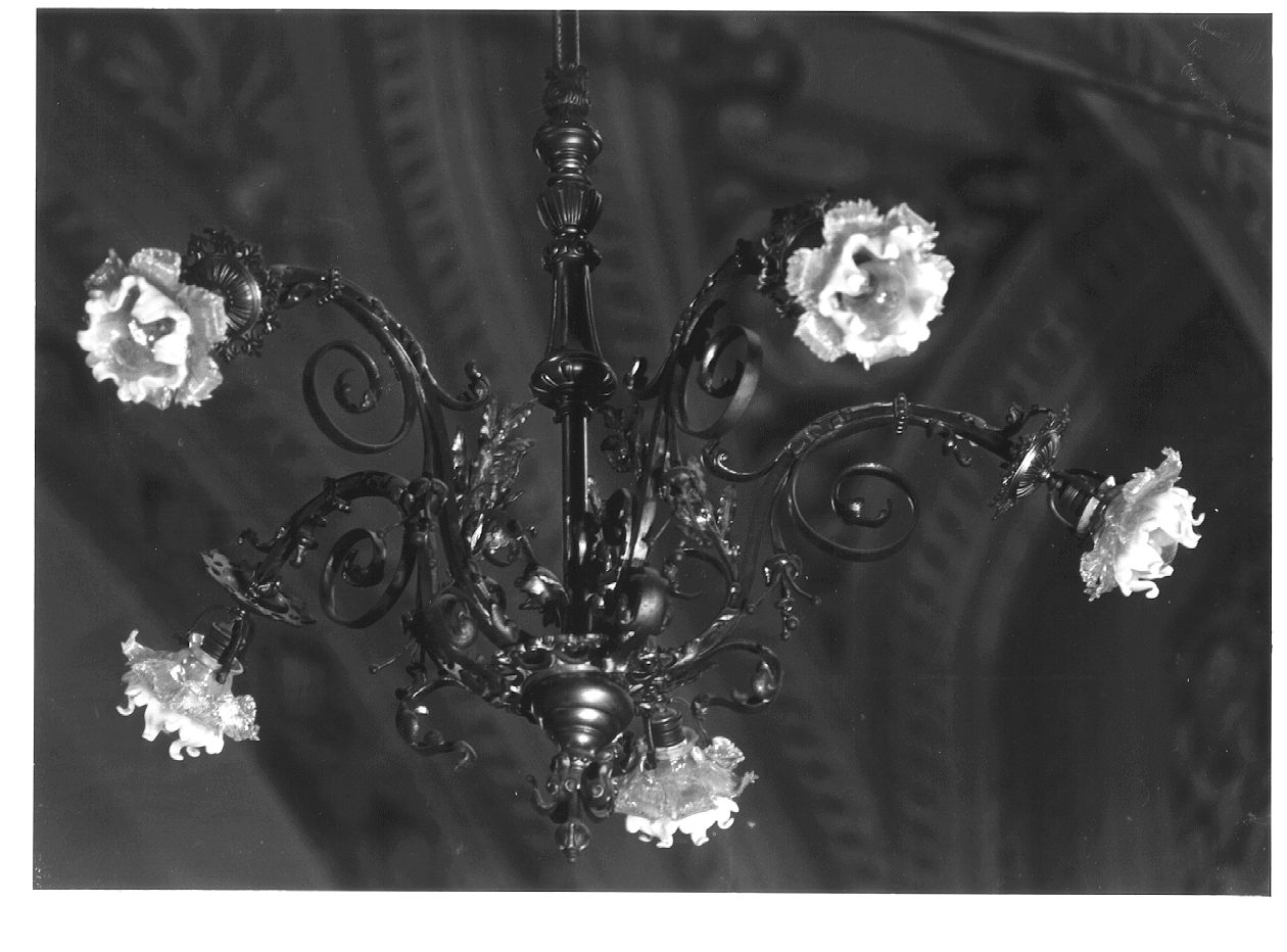 lampadario - a bracci - ambito piacentino (prima metà sec. XX)