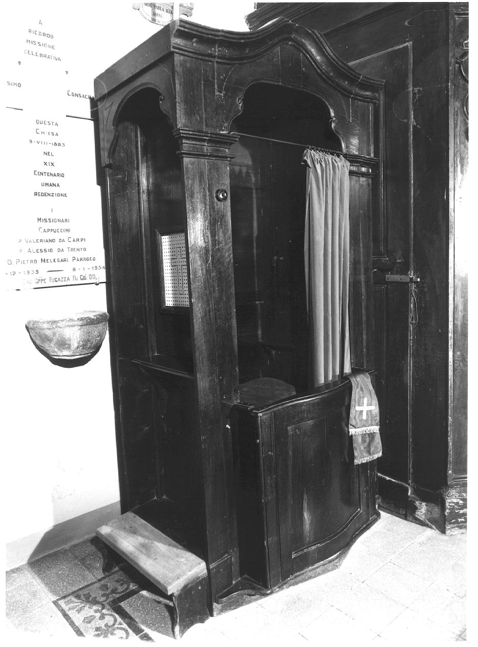 confessionale - ambito piacentino (seconda metà sec. XVIII)