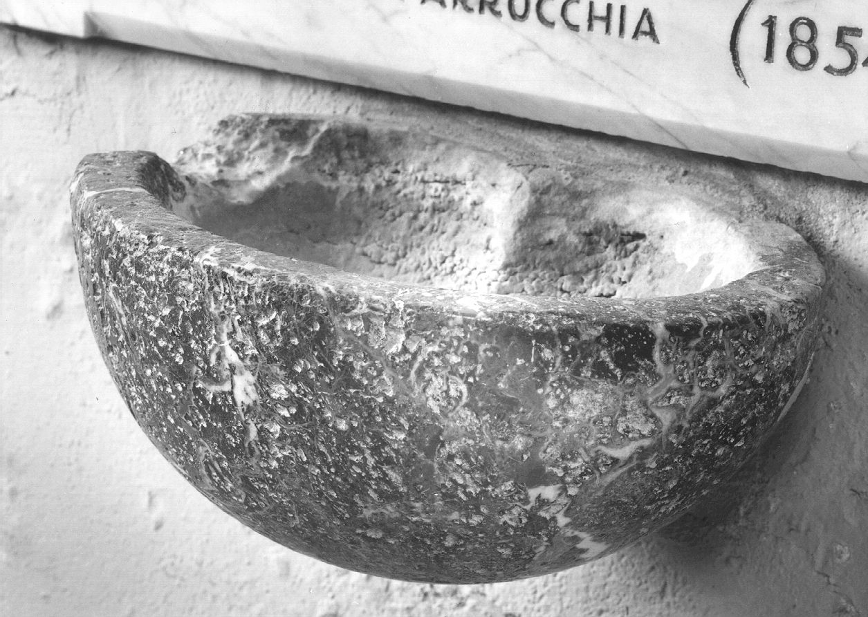 acquasantiera da parete - ambito piacentino (sec. XIX)