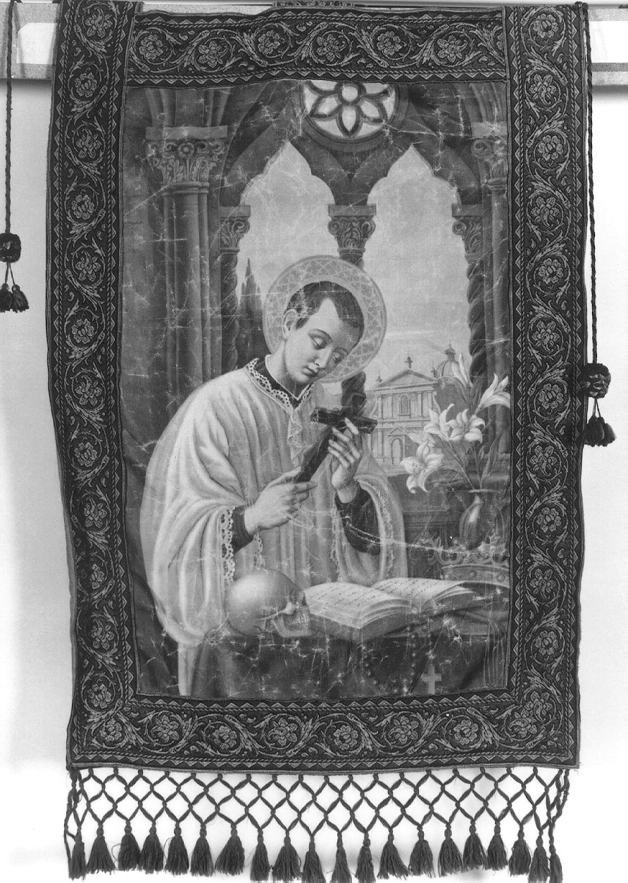 San Luigi Gonzaga (stendardo processionale) - ambito emiliano-lombardo (fine/inizio secc. XIX/ XX)