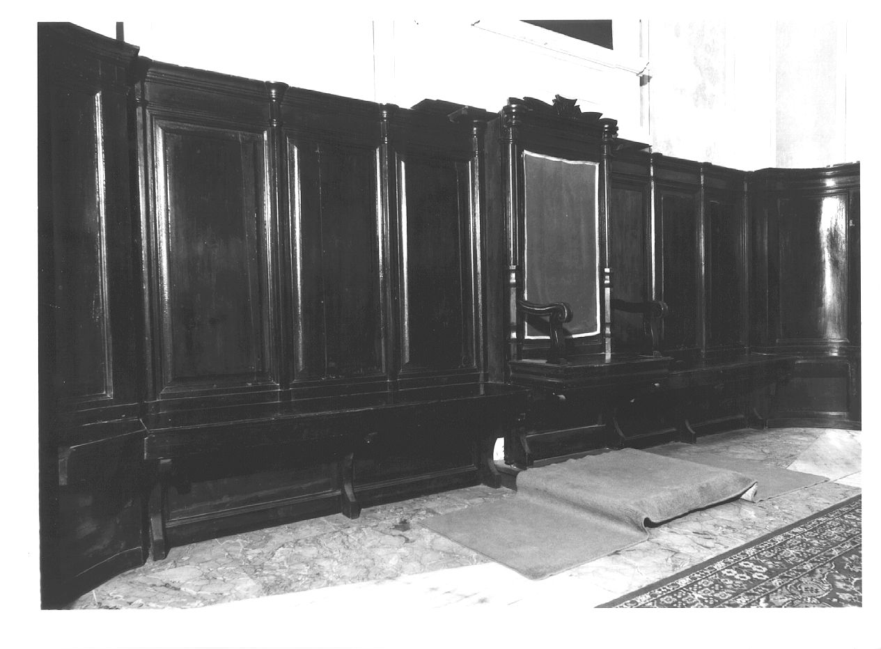 stalli del coro - ambito piacentino (prima metà sec. XIX)