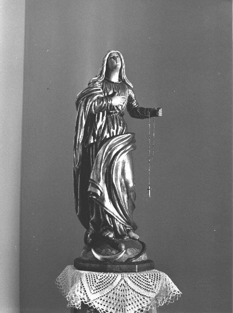 Madonna Immacolata (statuetta devozionale, opera isolata) - ambito piacentino (sec. XIX)