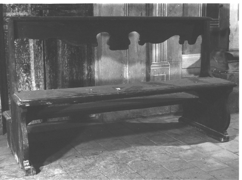 banco da chiesa, opera isolata - ambito piacentino (sec. XIX)