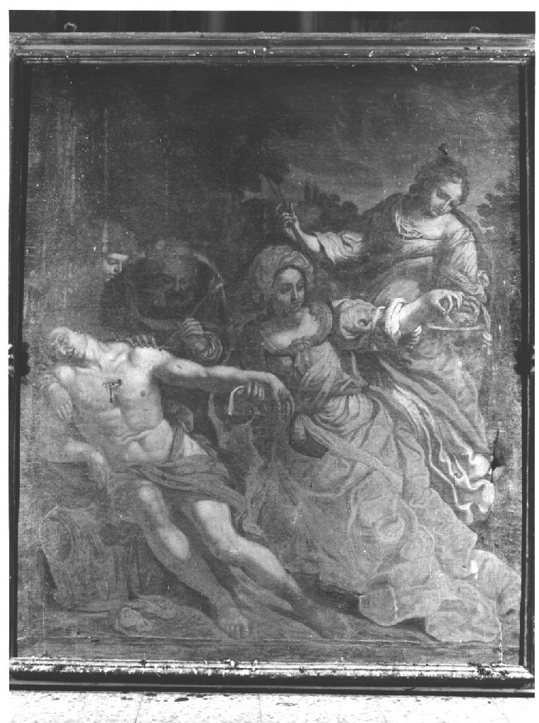 San Sebastiano è soccorso da Irene (dipinto, opera isolata) - ambito emiliano (primo quarto sec. XVIII)