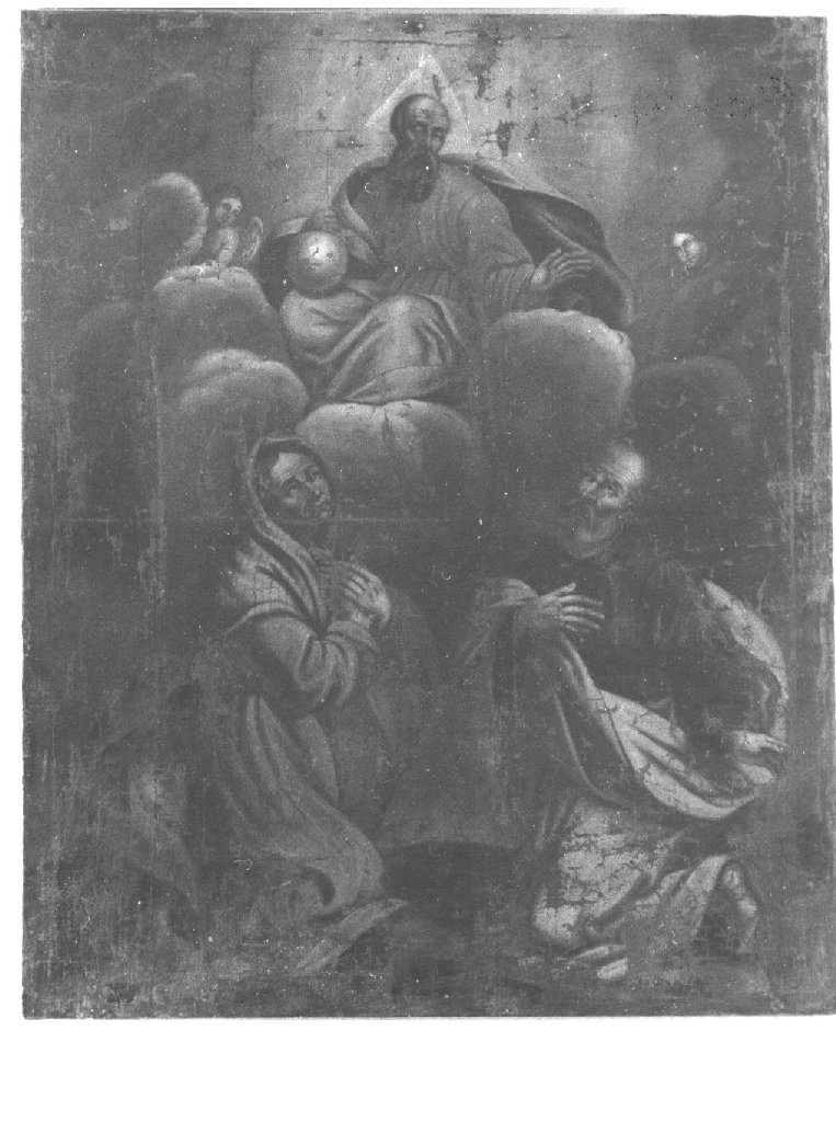 Dio Padre e Santi (dipinto, opera isolata) - ambito emiliano-lombardo (sec. XVII)