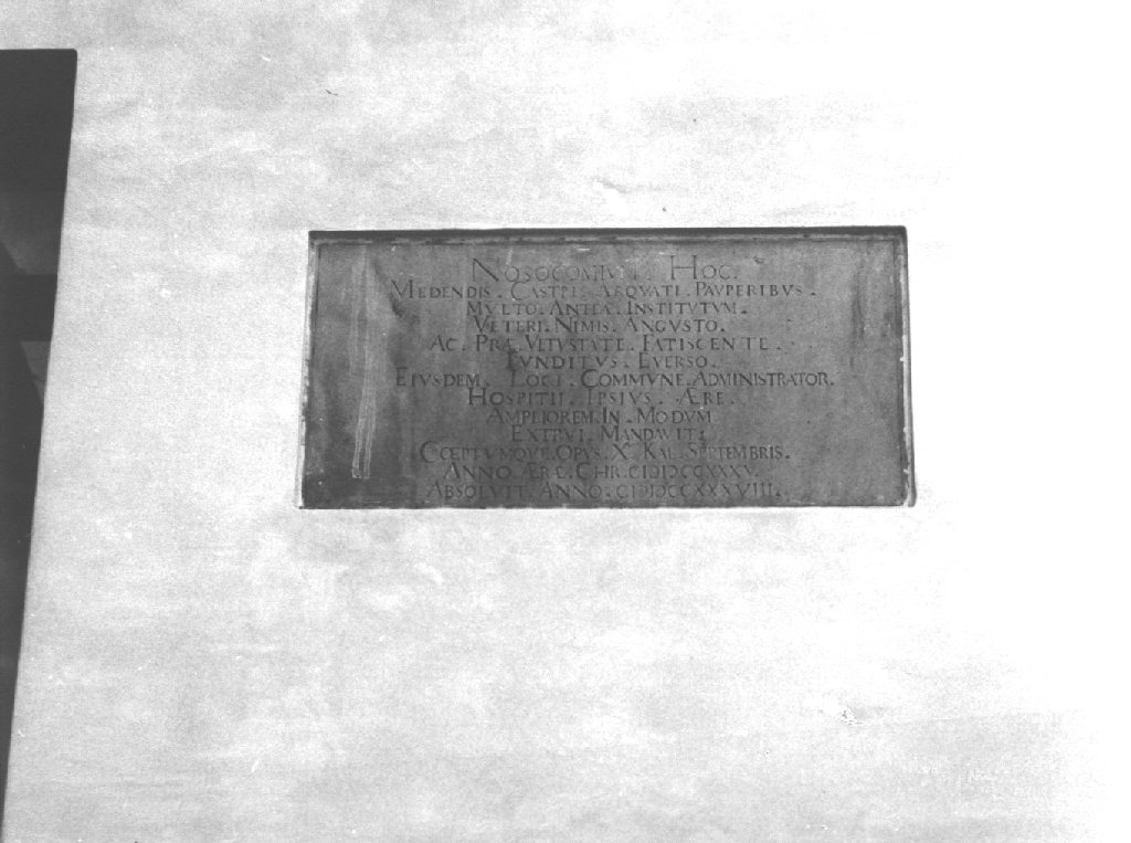 lapide documentaria, opera isolata - ambito piacentino (sec. XVIII)