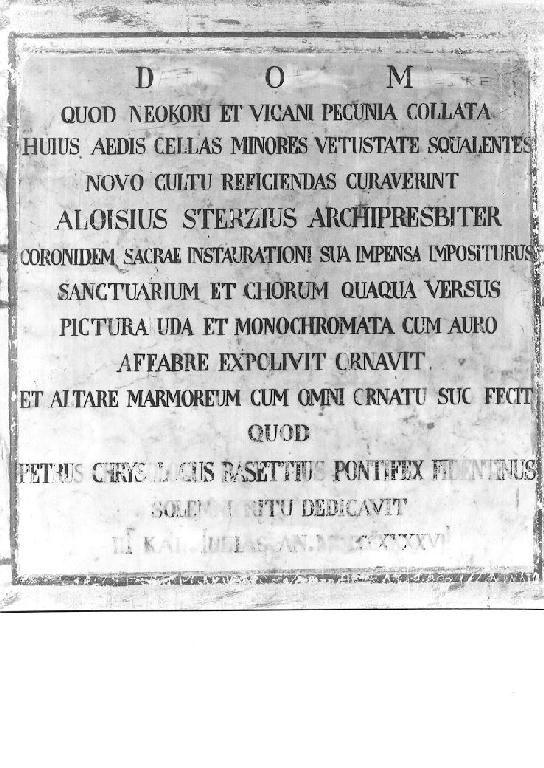 lapide documentaria - ambito parmense-piacentino (sec. XIX)