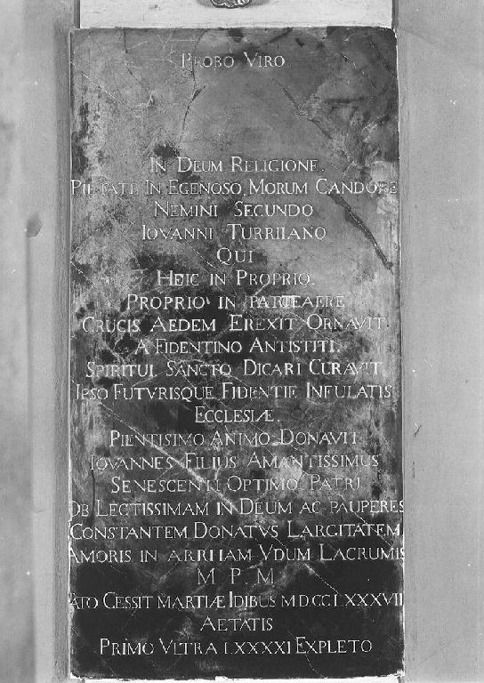 lapide commemorativa - ambito parmense-piacentino (sec. XVIII)