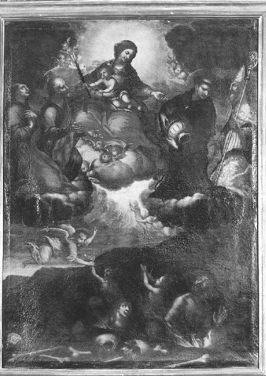 Madonna con Bambino, Santi e Anime del Purgatorio (dipinto) - ambito lombardo (ultimo quarto sec. XVII)