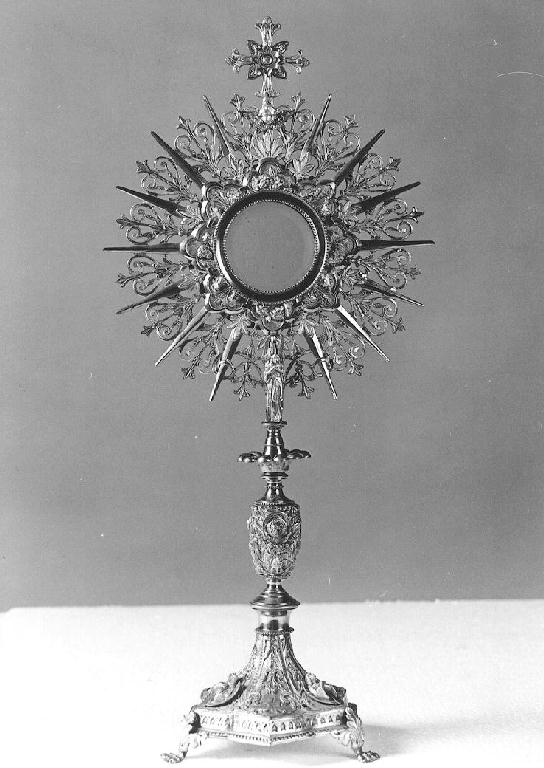 ostensorio - ambito emiliano-lombardo (seconda metà sec. XIX)