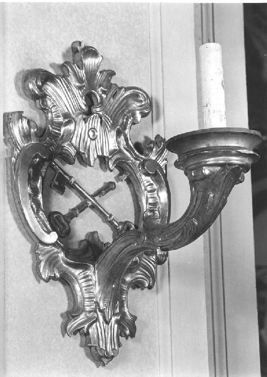 candeliere da parete, serie - ambito parmense-piacentino (terzo quarto sec. XVIII)