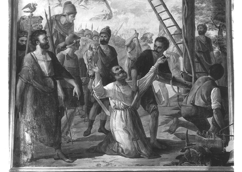 crocifissione di San Pietro (dipinto) di Campini Cesare (seconda metà sec. XIX)