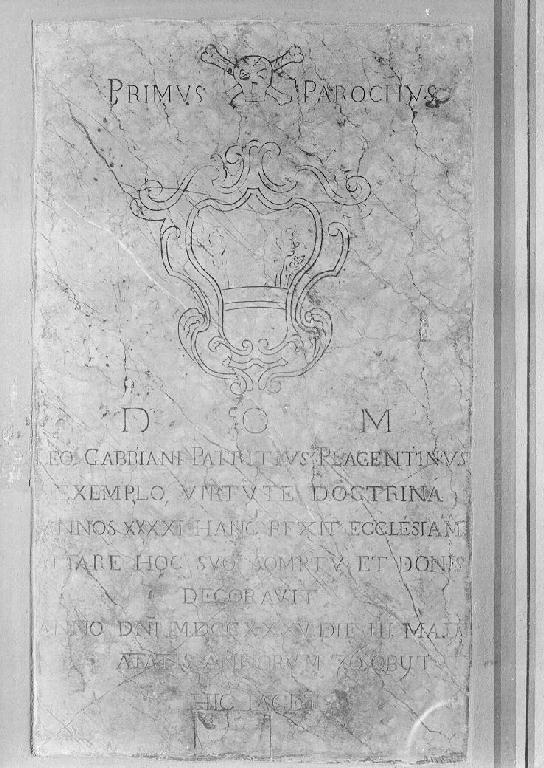 lapide tombale - ambito emiliano-lombardo (sec. XVIII)