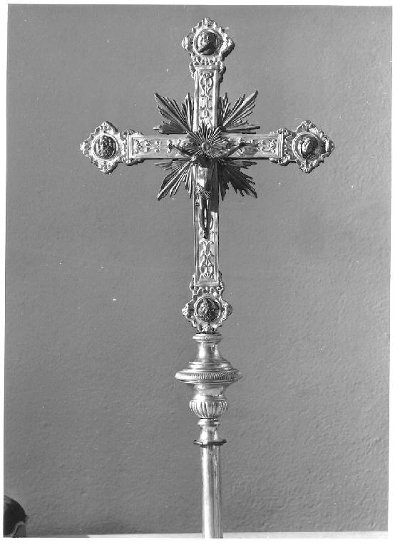 croce processionale - manifattura piacentina (seconda metà sec. XIX)