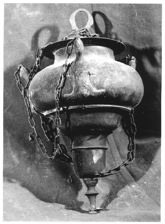 lampada pensile - ambito piacentino (seconda metà sec. XIX)