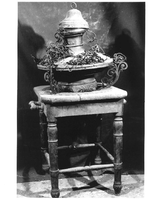 lampada pensile - ambito piacentino (seconda metà sec. XIX)