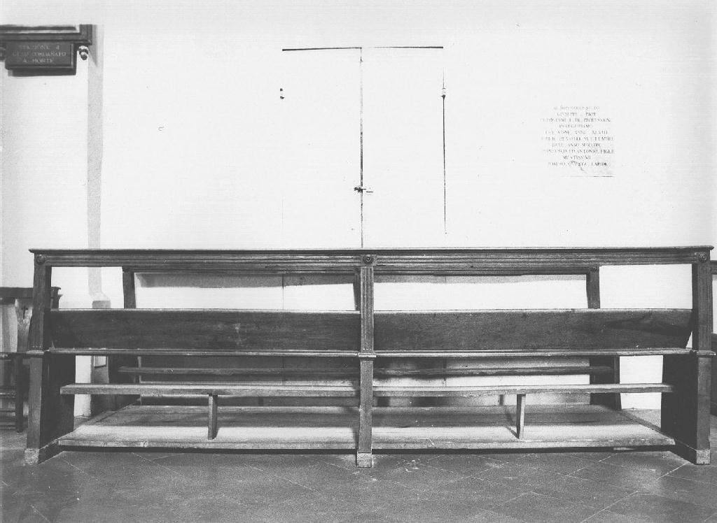 banco da chiesa, serie - ambito piacentino (inizio sec. XIX)