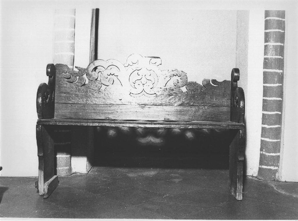 banco da chiesa - ambito piacentino (seconda metà sec. XVIII)