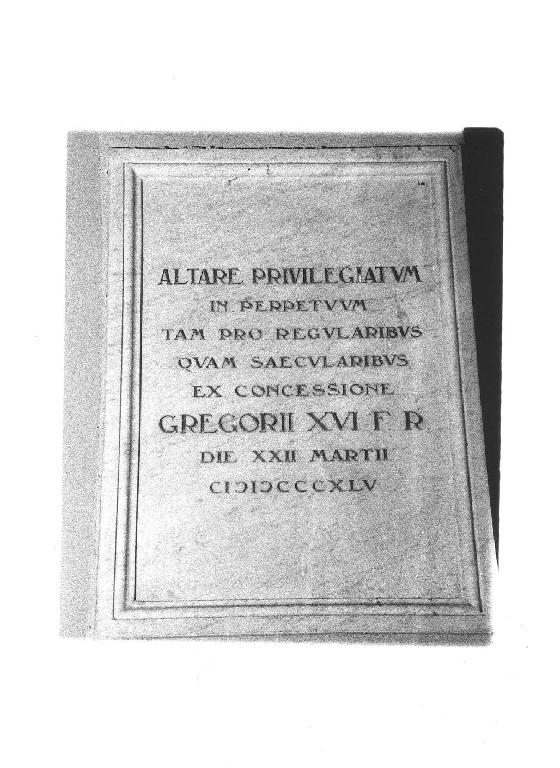 lapide commemorativa - ambito piacentino (sec. XX)