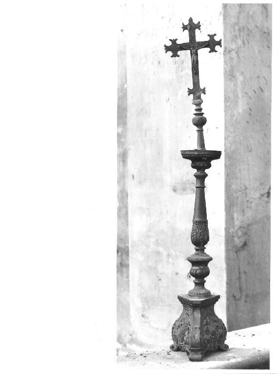 croce processionale, elemento d'insieme - ambito piacentino (seconda metà sec. XVII)