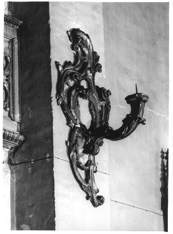 candeliere da parete, serie - ambito piacentino (seconda metà sec. XVIII)