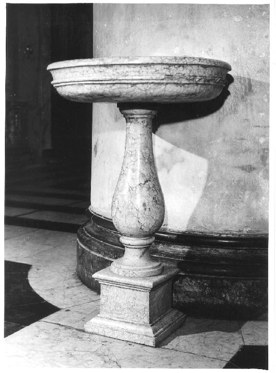 acquasantiera - a fusto - ambito piacentino (seconda metà sec. XVI)