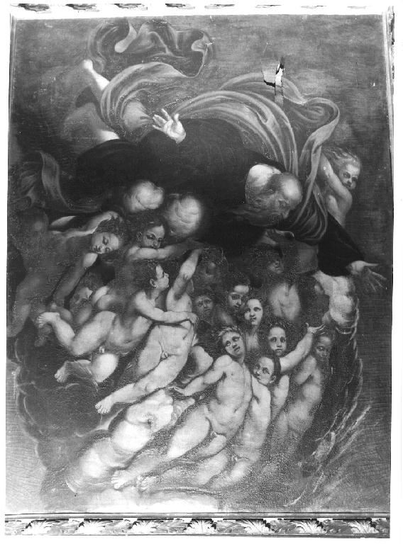 Dio Padre tra angeli (dipinto) - ambito emiliano (ultimo quarto sec. XVII)